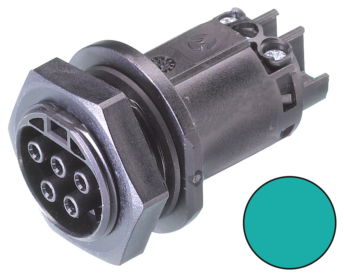 Wieland RST20i5 Series Connector, 5-Pole, Female, 1-Way, Panel Mount, 20A, IP66, IP68, IP69