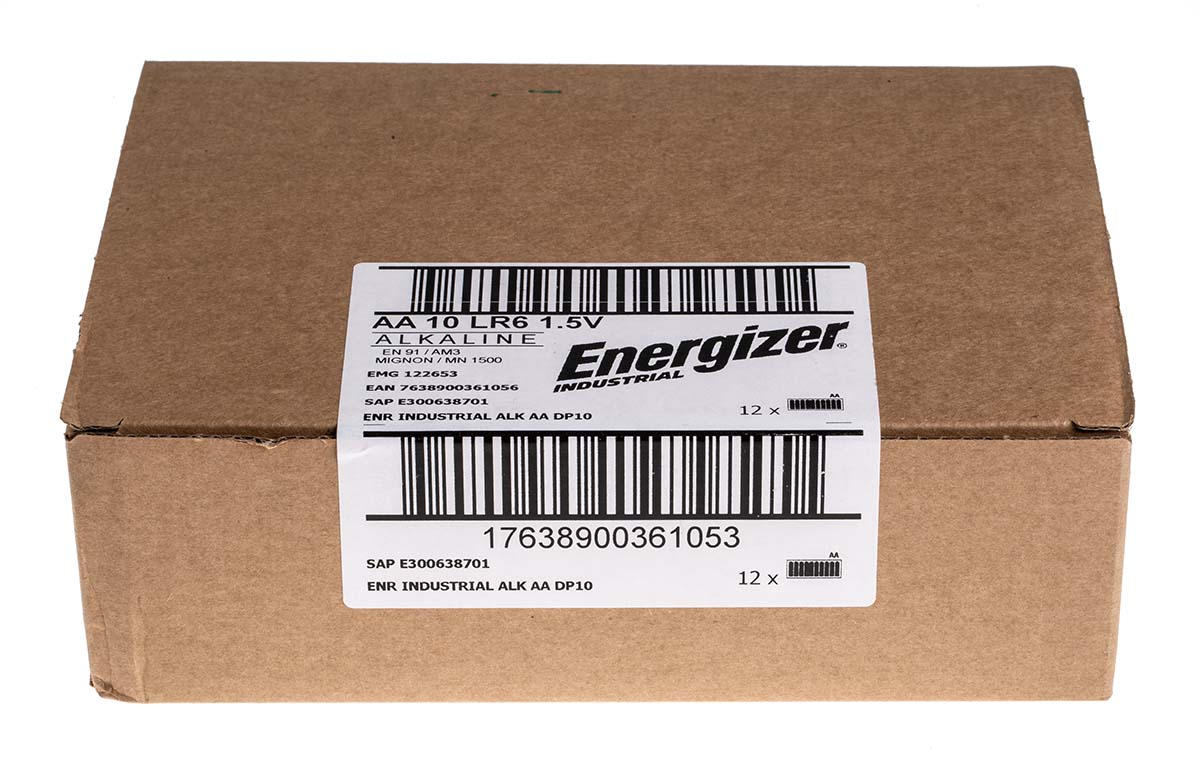 Energizer Industrial Alkaline AA Batteries 1.5V
