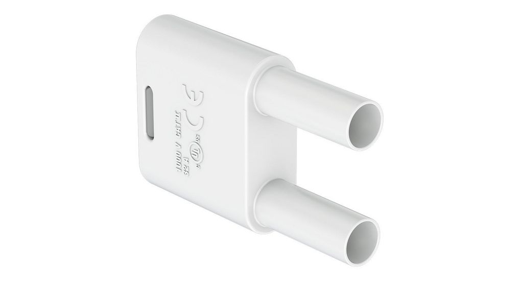 Staubli White, Plug Test Connector Adapter With CuZn contacts and Nickel Plated - Socket Size: 4mm