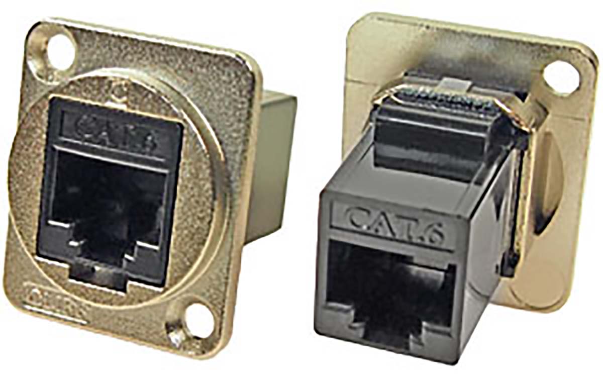 RS PRO Single-Port RJ45 Feedthrough Connector, Cat6