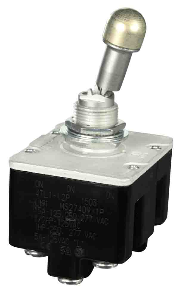 Honeywell Toggle Switch, On-On-On, 4PDT, Screw Terminal, 28 V