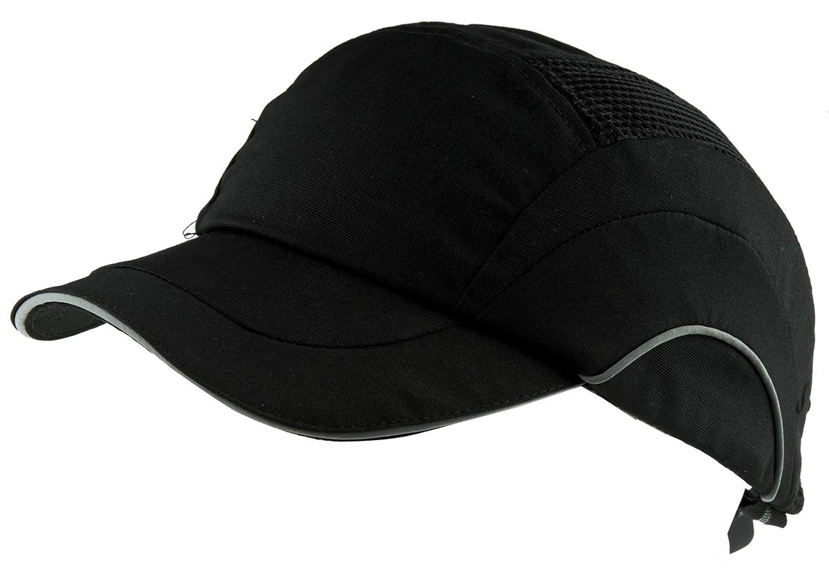 JSP Black Standard Peak Safety Cap, HDPE Protective Material