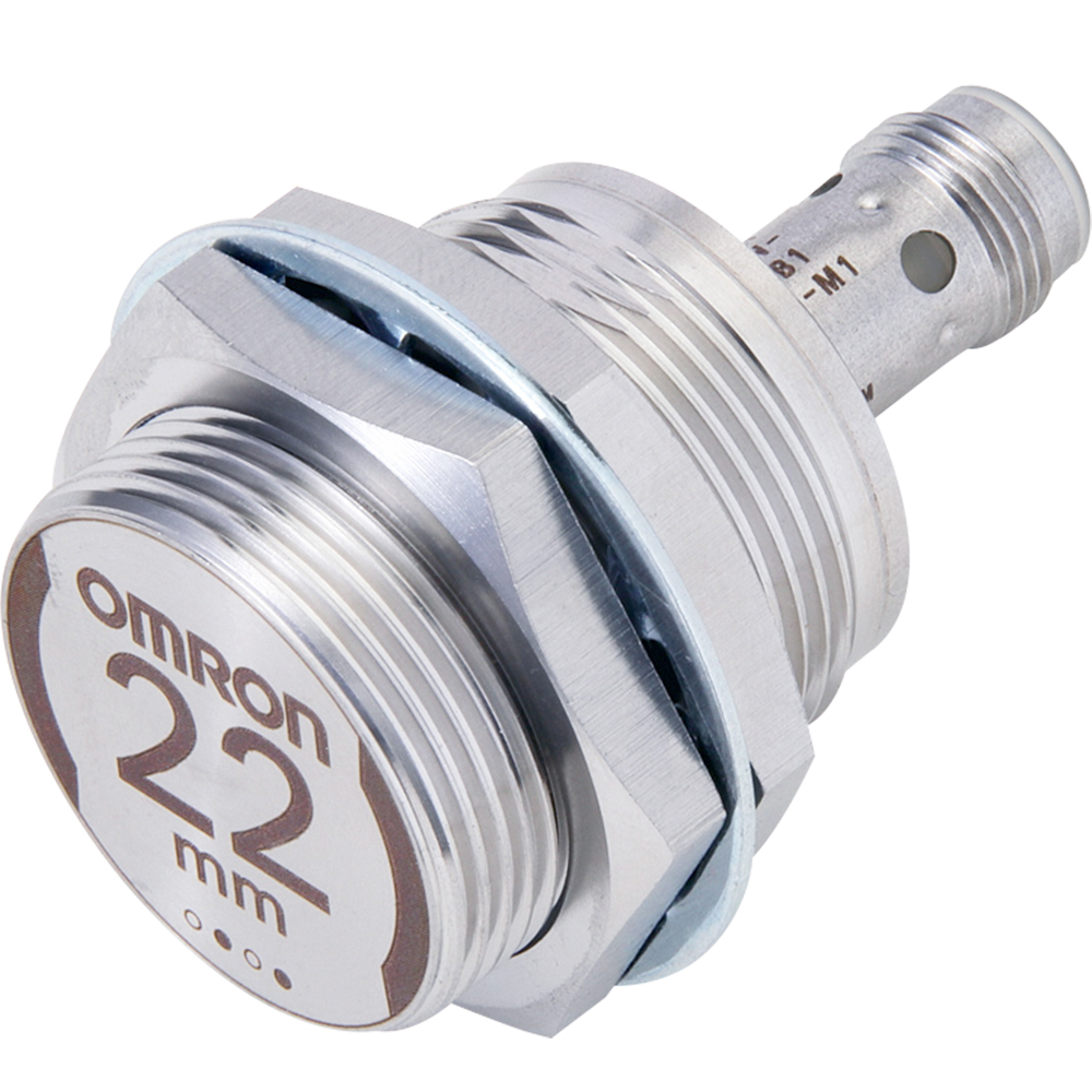 Omron Inductive Threaded Barrel Proximity Sensor, M30, 22 mm Detection, PNP NC, 10 → 30 V dc