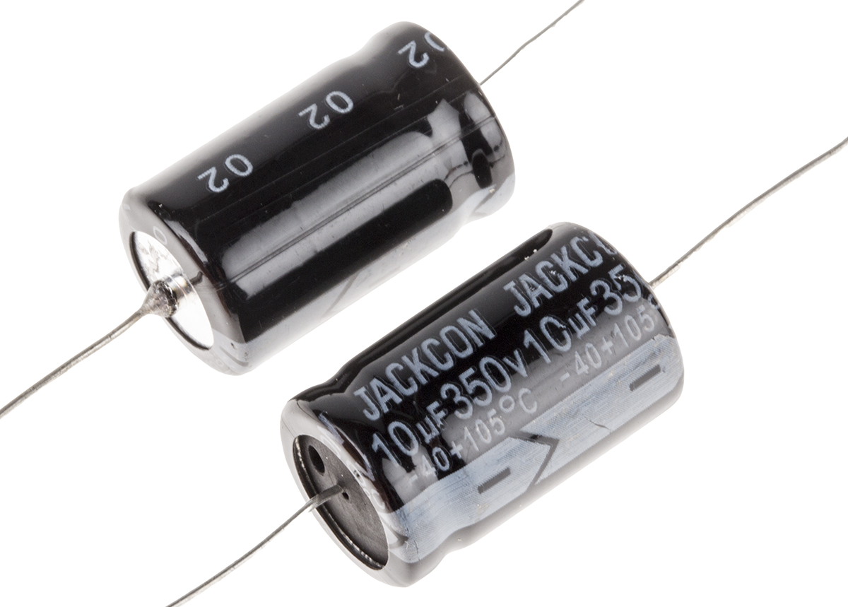 RS PRO 10μF Aluminium Electrolytic Capacitor 350V dc, Axial, Through Hole