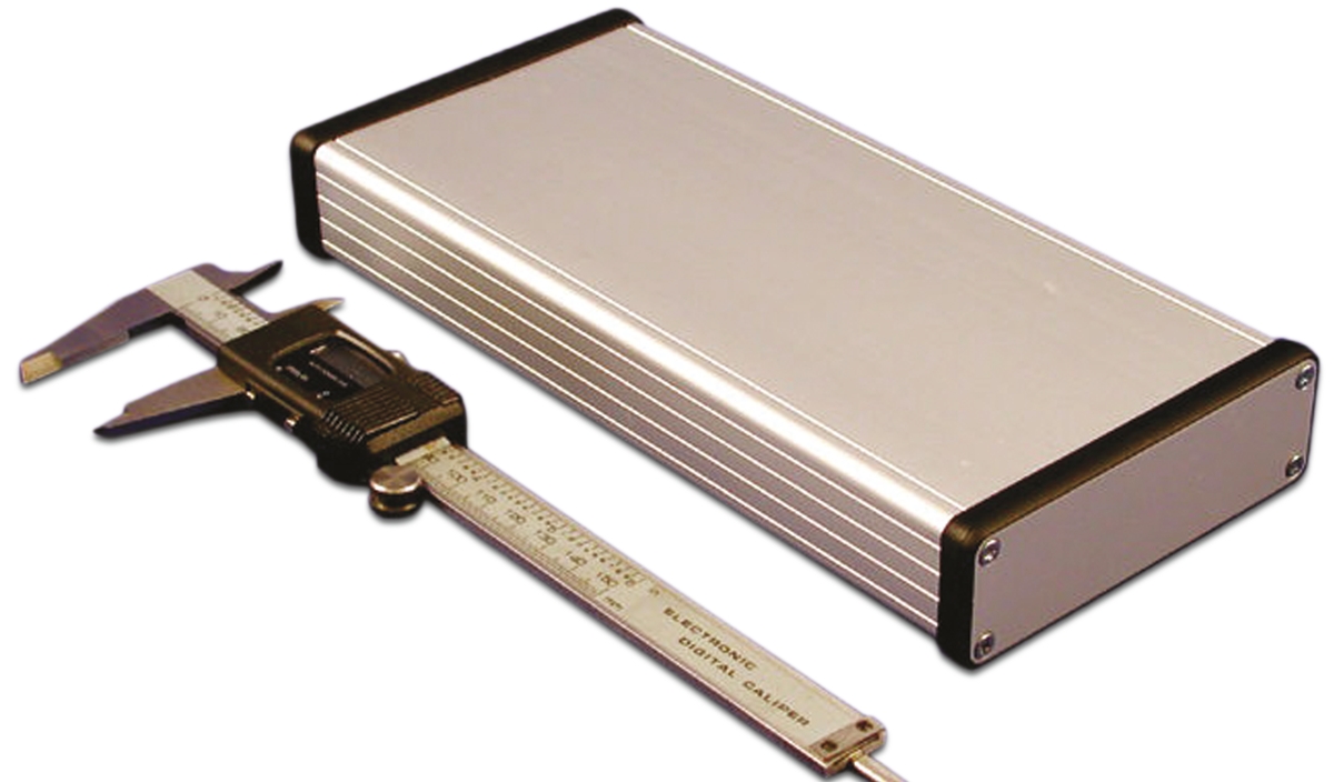 Hammond 1455 Series Silver Aluminium Enclosure, IP54, Black Lid, 220 x 103 x 30.5mm