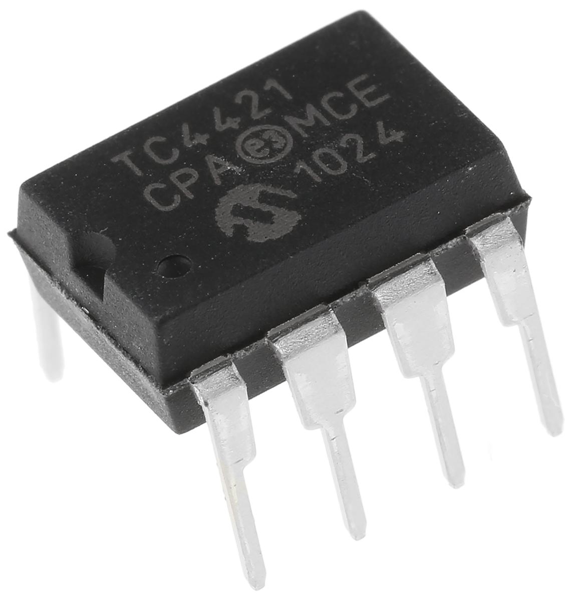 Microchip TC4421CPA MOSFET Gate Driver 1, 9 A 8-Pin 20 V, PDIP