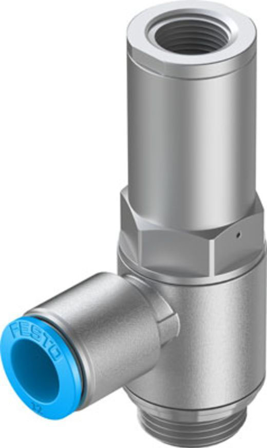 Festo HGL-1/2-QS-12 Non Return Valve, 12mm Tube Inlet, G1/2 Tube Outlet, 0.5 to 10bar