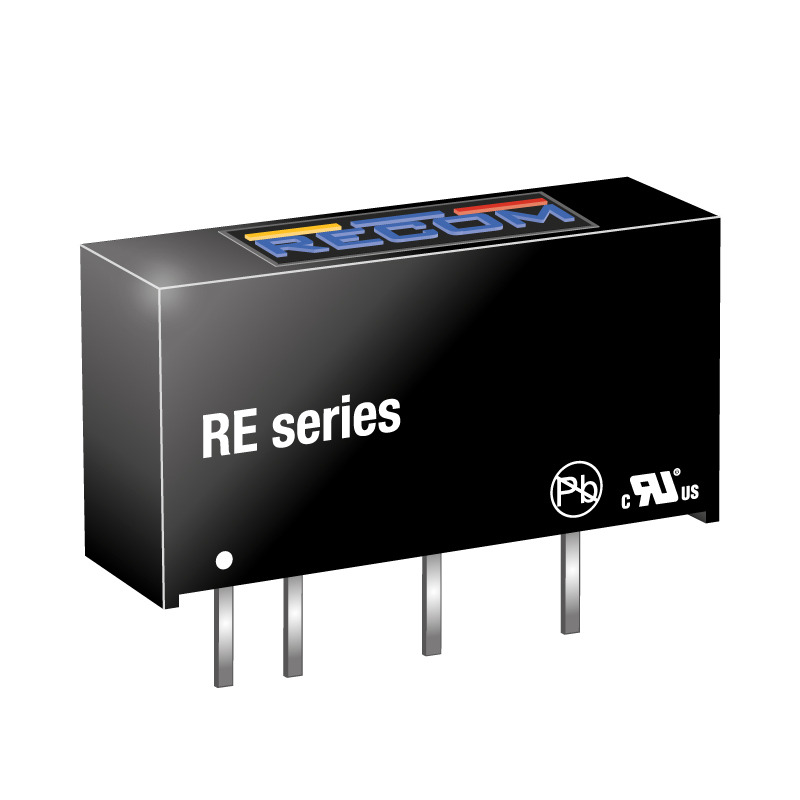 Recom RE DC-DC Converter, 12V dc/ 84mA Output, 10.8 → 13.2 V dc Input, 1W, Through Hole, +85°C Max Temp -40°C