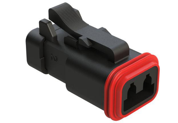 Amphenol Industrial, AT Cable connector Socket 2 Way, Crimp Termination AT06-2S-MM01BLK