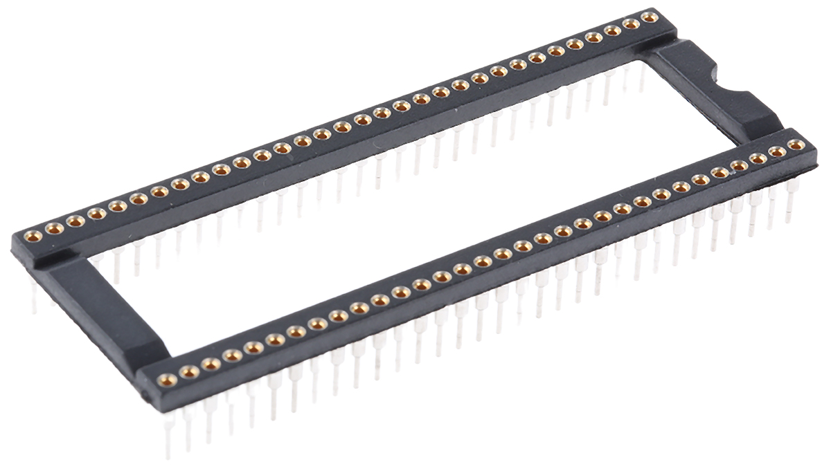 E-TEC 1.778mm Pitch Vertical 64 Way, Through Hole Turned Pin Open Frame IC Dip Socket, 3A