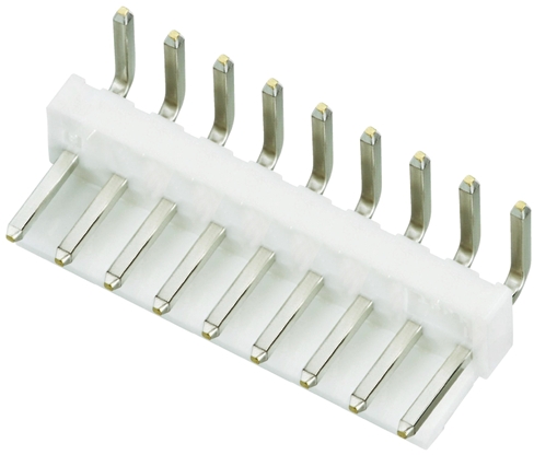 JST VH Series Right Angle Through Hole PCB Header, 9 Contact(s), 3.96 mm Pitch, 1 Row, Shrouded