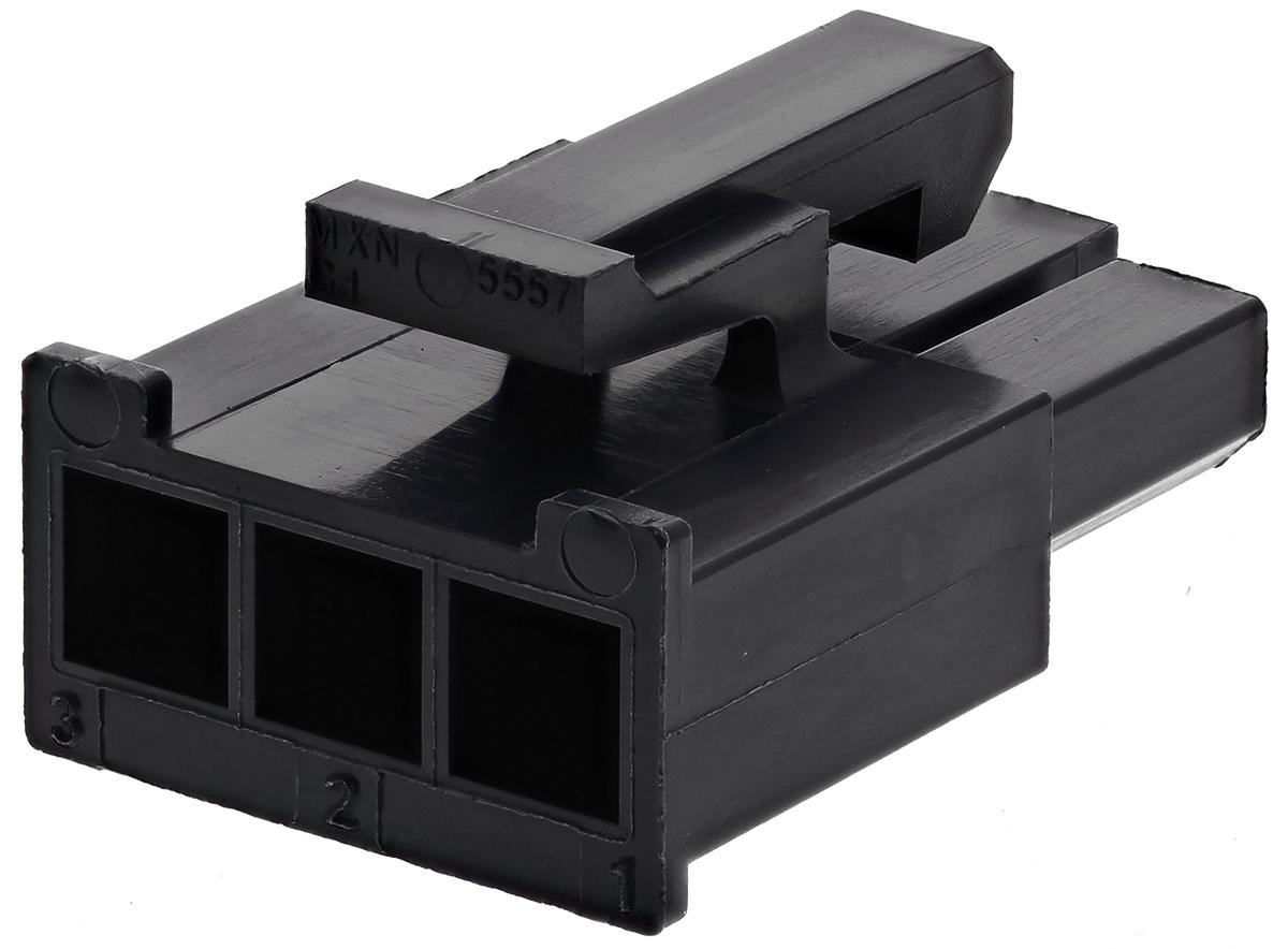 Molex, Mini-Fit Jr Female Connector Housing, 4.2mm Pitch, 3 Way, 1 Row