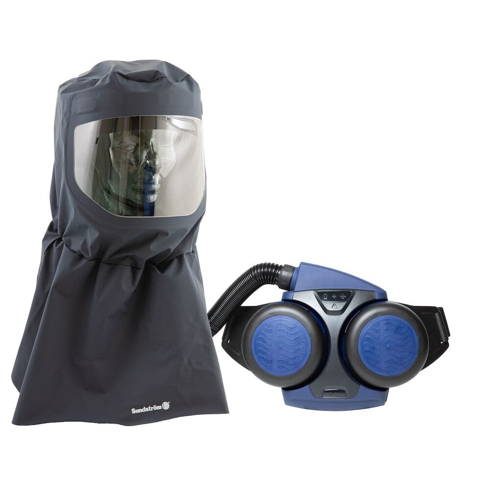 Sundstrom H16 Series Powered Powered Respirator Kit Helmet (without Lens), 2 Filters, EN 12941
