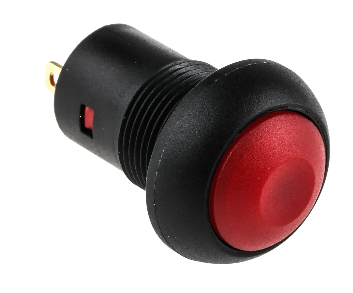 RS PRO Miniature Push Button Switch, Latching, PCB, 13.6mm Cutout, SPST, 30V dc, IP67