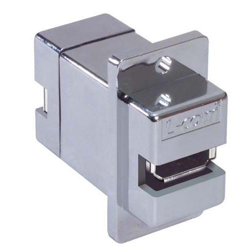 L-Com ECF Series Single-Port Ethernet Coupler, Shielded