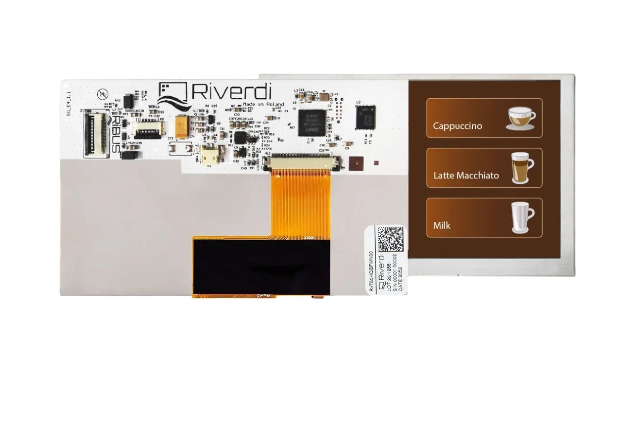 Riverdi RVT50HQBNWN00 TFT TFT LCD Display, 5in, 800 x 480pixels