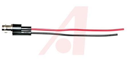 Mueller Electric BNC Test Lead, 500V ac, Black/Red, 200mm Lead Length