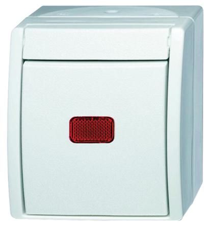 Busch Jaeger - ABB Rocker Light Switch, 2 Way, 1 Gang