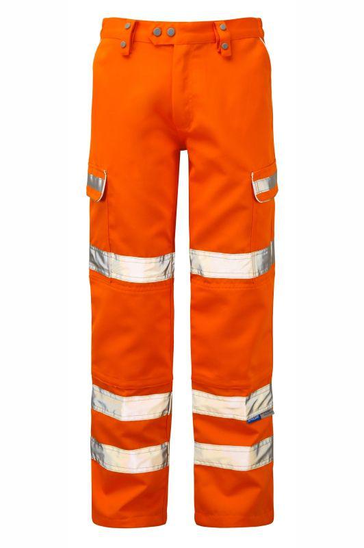 PULSAR PR336R Orange, Yellow Hi Vis Work Trouser 28-54 in 34 in