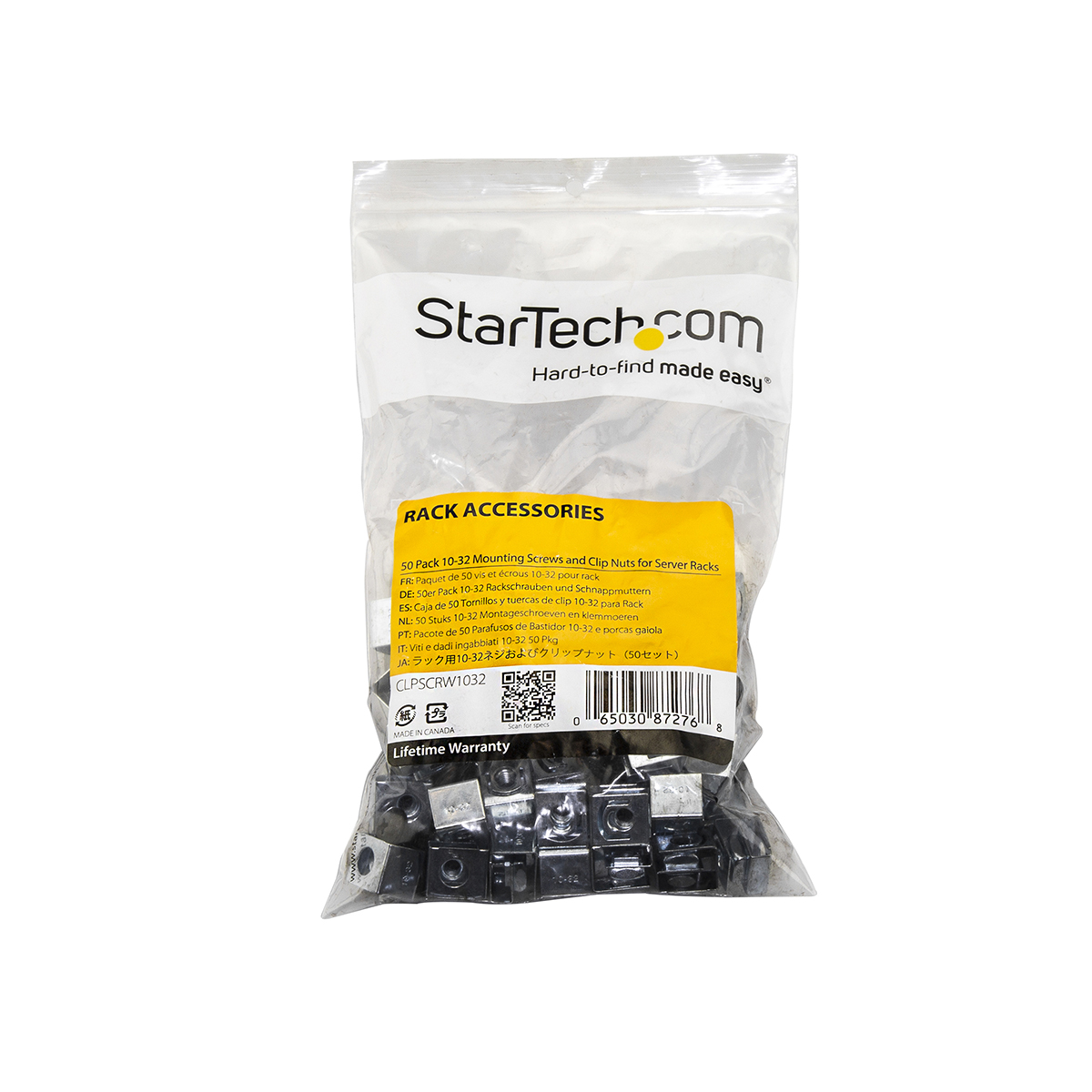 StarTech.com Rack Screws and Cage Nuts for Use with Server Racks and Cabinets, #1032 Thread, 50 Piece(s), 19 x 4.8 x