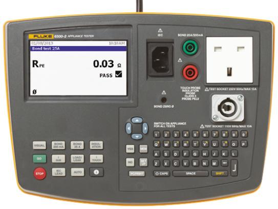 Fluke 6500 PAT Tester, Class I, Class II Test Type With RS Calibration