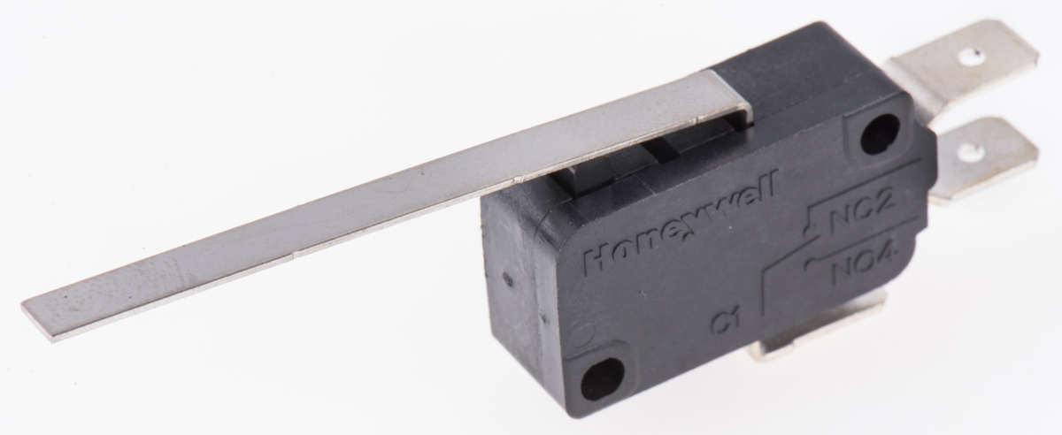 Honeywell Long Leaf Lever Micro Switch, Quick Connect Terminal, 16 A @ 250 V ac, SPDT, IP67