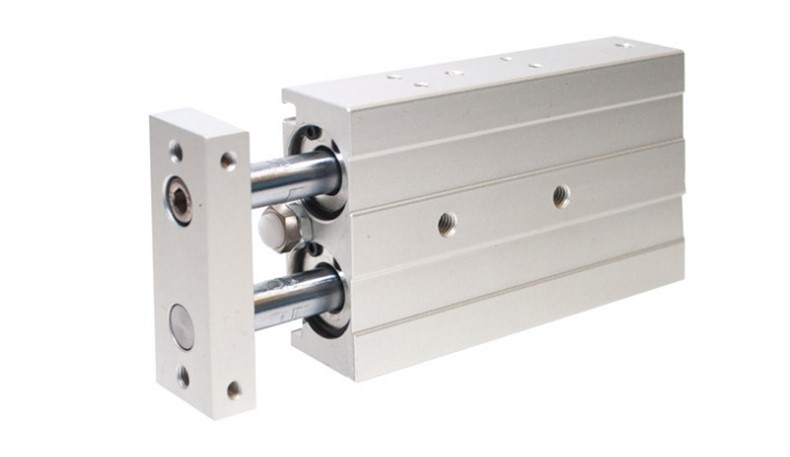 RS PRO Pneumatic Guided Cylinder - 20mm Bore, 80mm Stroke, Double Acting