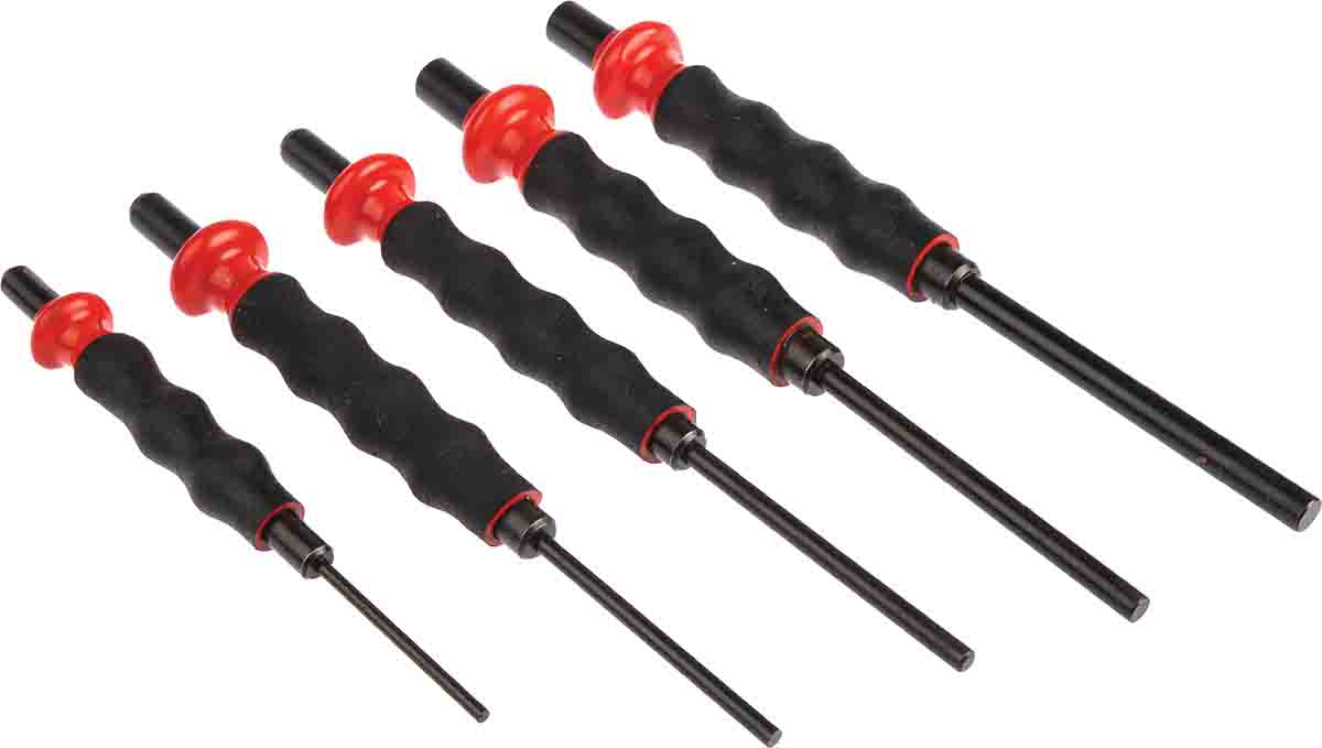 Facom 5-Piece Punch Set, Anti-Vibration Punch, 3 → 8 mm Shank