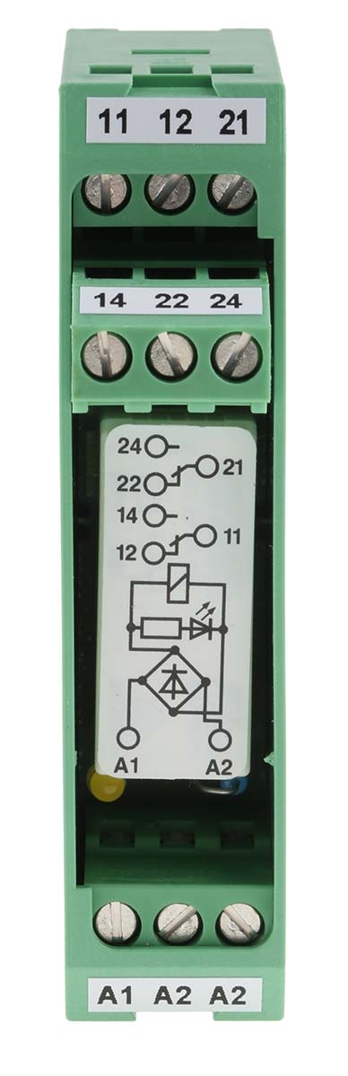 Phoenix Contact EMG REL Series Interface Relay, DIN Rail Mount, 24V dc Coil, DPDT, 2-Pole