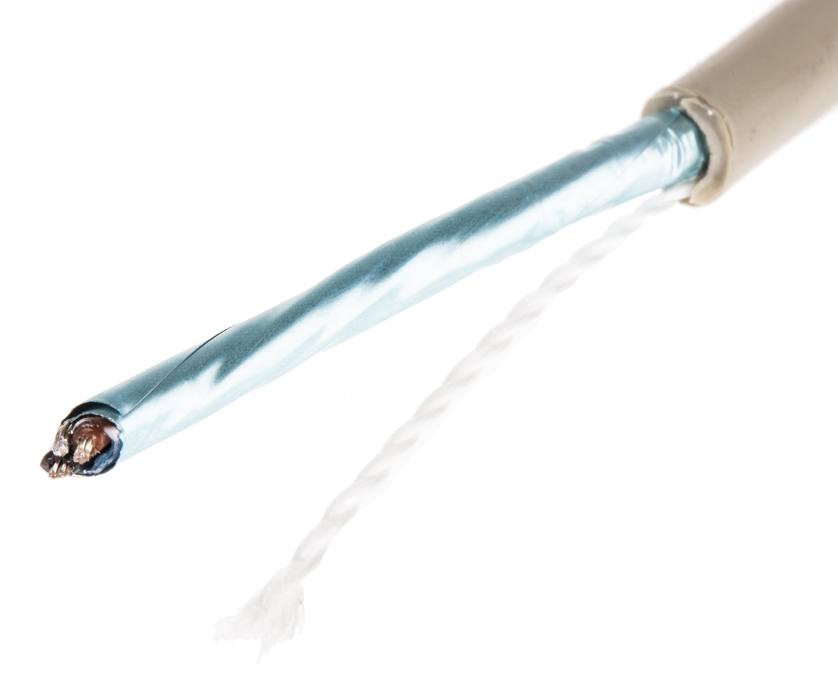 Alpha Wire ProTekt Series Data Cable, 2 Cores, 0.14 mm², Screened, 26 AWG, 50m, Screened Shield