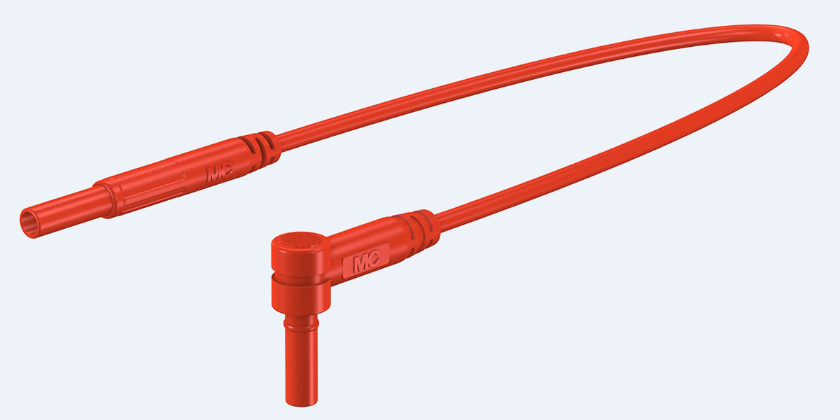 Staubli 2 mm Connector Test Lead, 10A, 600V, Red, 1m Lead Length