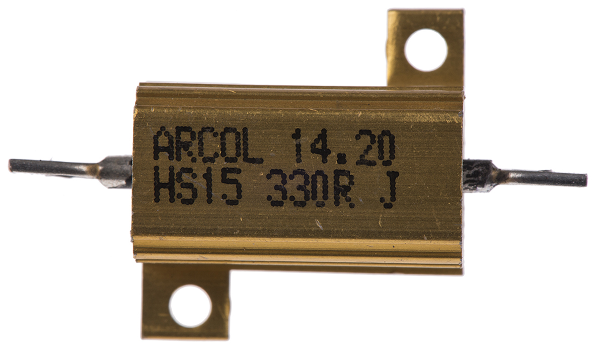 Arcol, 330Ω 15W Wire Wound Chassis Mount Resistor HS15 330R J ±5%
