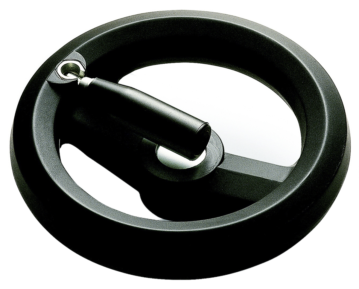 RS PRO Black Technopolymer Hand Wheel, 126mm diameter