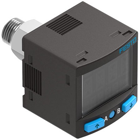 Festo SPAN Series Pressure Sensor, -1bar Min, 1bar Max, PNP/NPN Output, Relative Reading