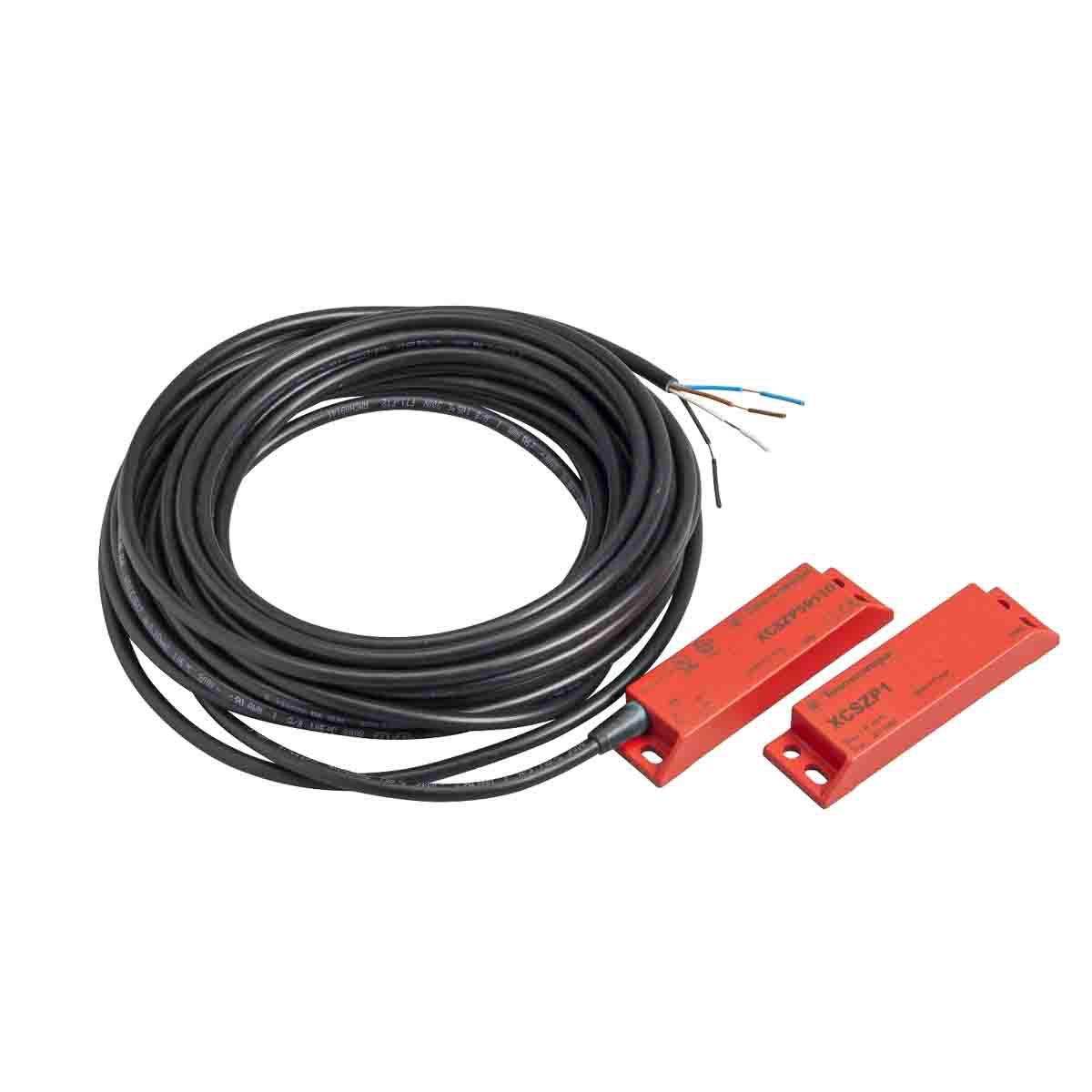 Telemecanique Sensors XCSDMP Series Magnetic Non-Contact Safety Switch, 24V dc, Plastic Housing, NO/NC, 10m Cable