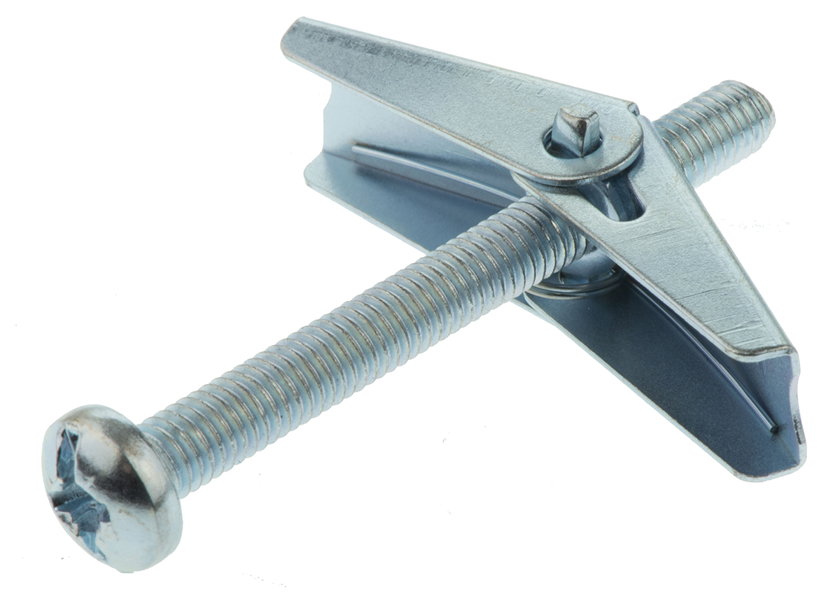 RawlPlug Steel Spring Toggle Cavity Fixing, 18mm fixing hole diameter