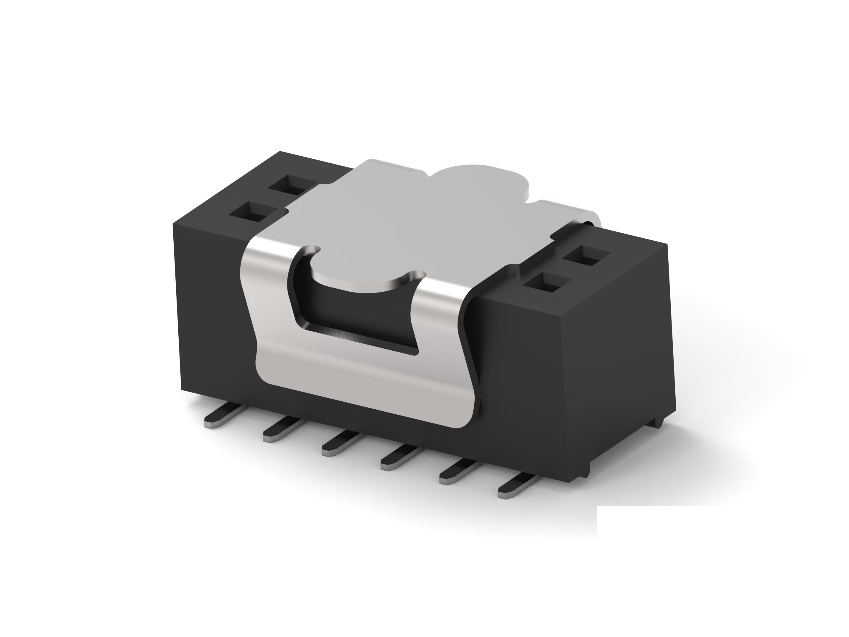TE Connectivity 1MM-R Series Vertical Board Mount PCB Socket, 12-Contact, 2-Row, 1mm Pitch, Surface Mount Termination