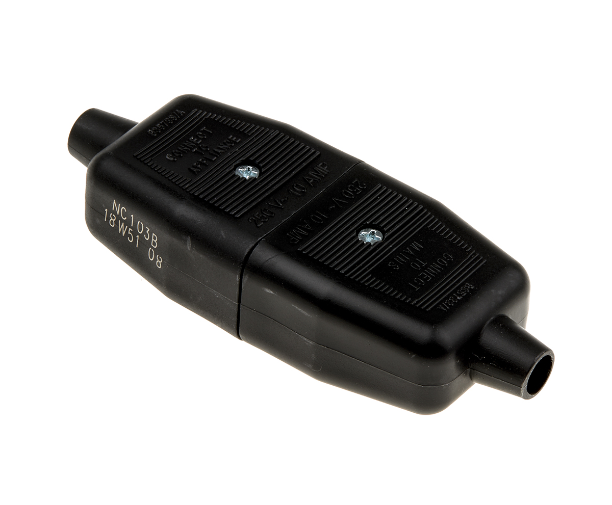 Masterplug 3 Pole Cable Mount Female, Male Mains Inline Connector Rated At 10A