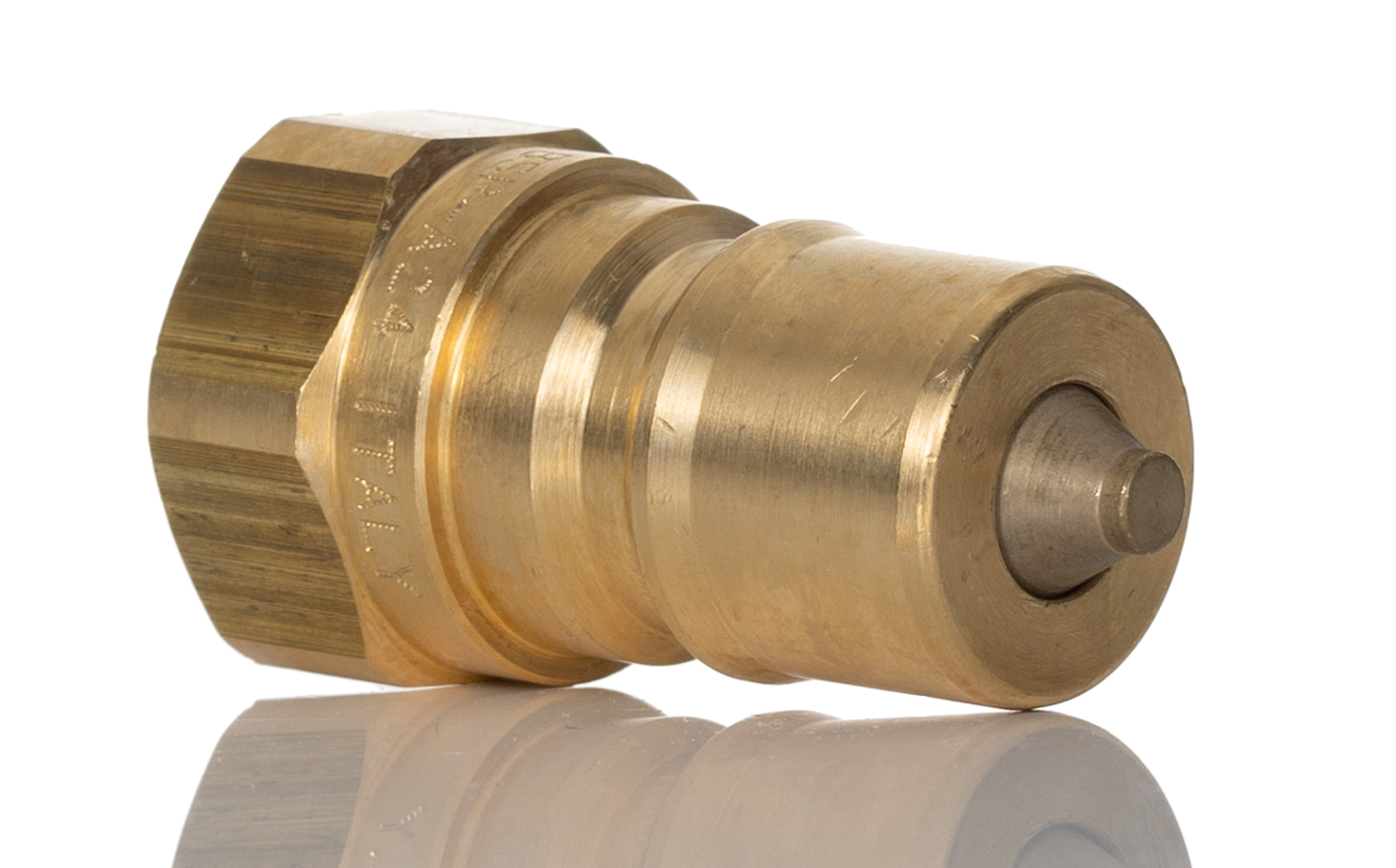 RS PRO Brass Male Hydraulic Quick Connect Coupling, BSP 3/8 Male
