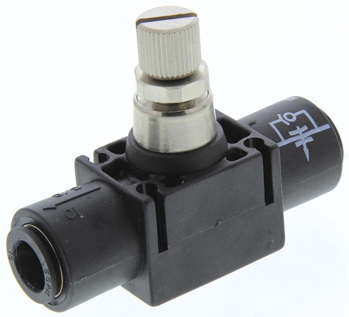 Legris 7770 Series Tube In-line Regulator, 10mm Tube Inlet Port x 10mm Tube Outlet Port