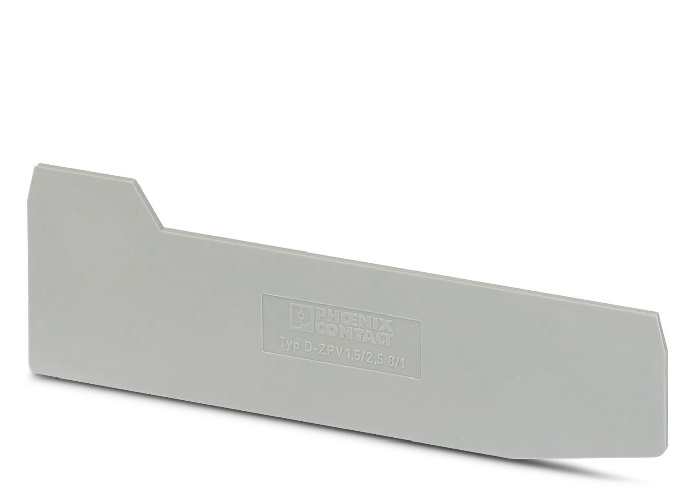 Phoenix Contact D-ZPV 1.5/2.5 (8/1) Series End Cover for Use with DIN Rail Terminal Blocks
