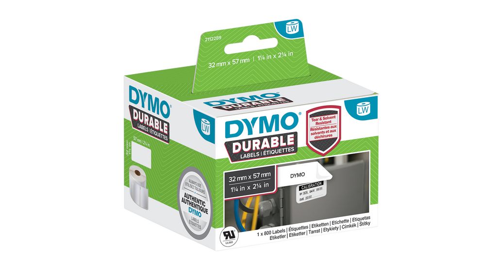 Dymo White Label Roll, 57mm Width, 32mm Height