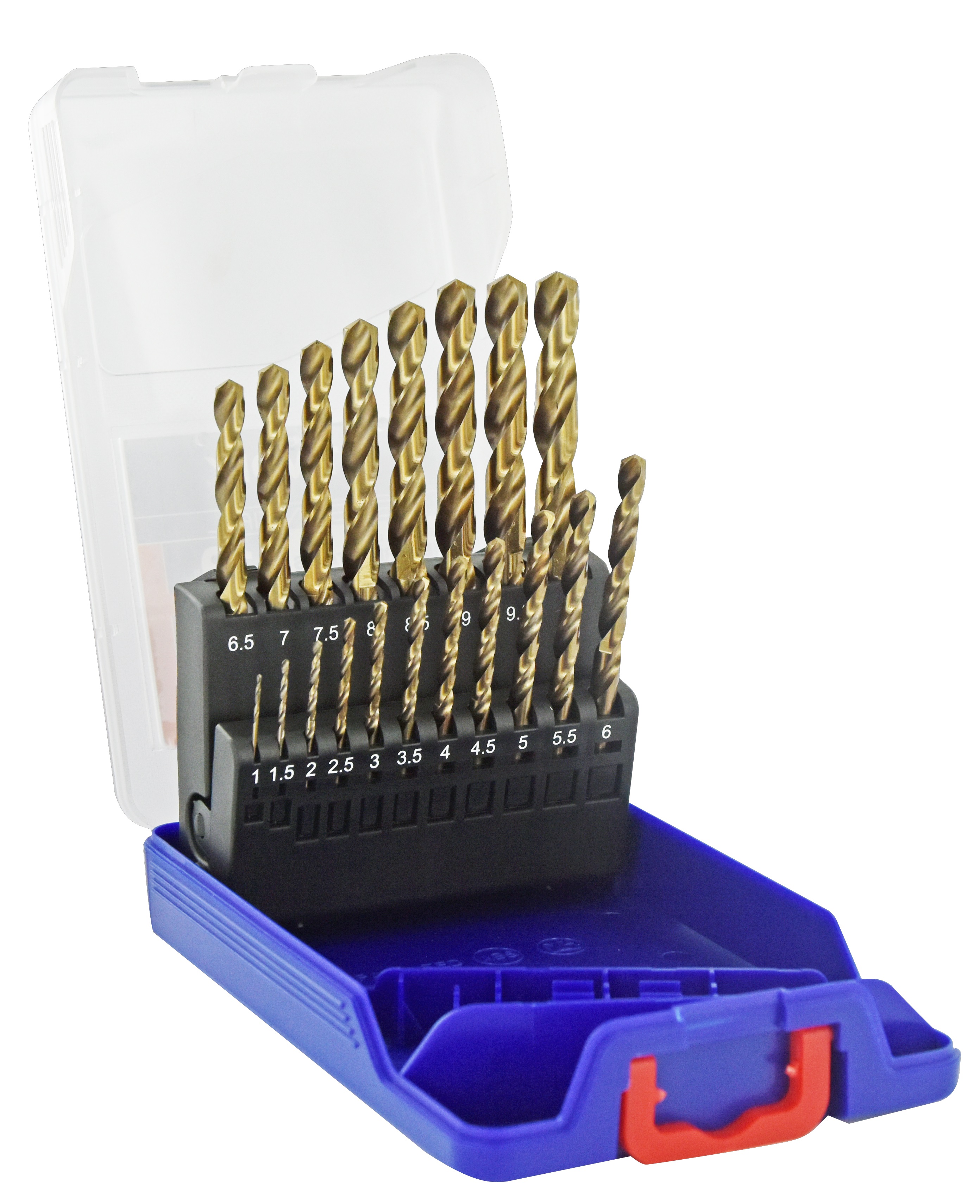 Tivoly 19-Piece for Stainless Steel, 10mm Max, 1mm Min, HSS-Co Bits