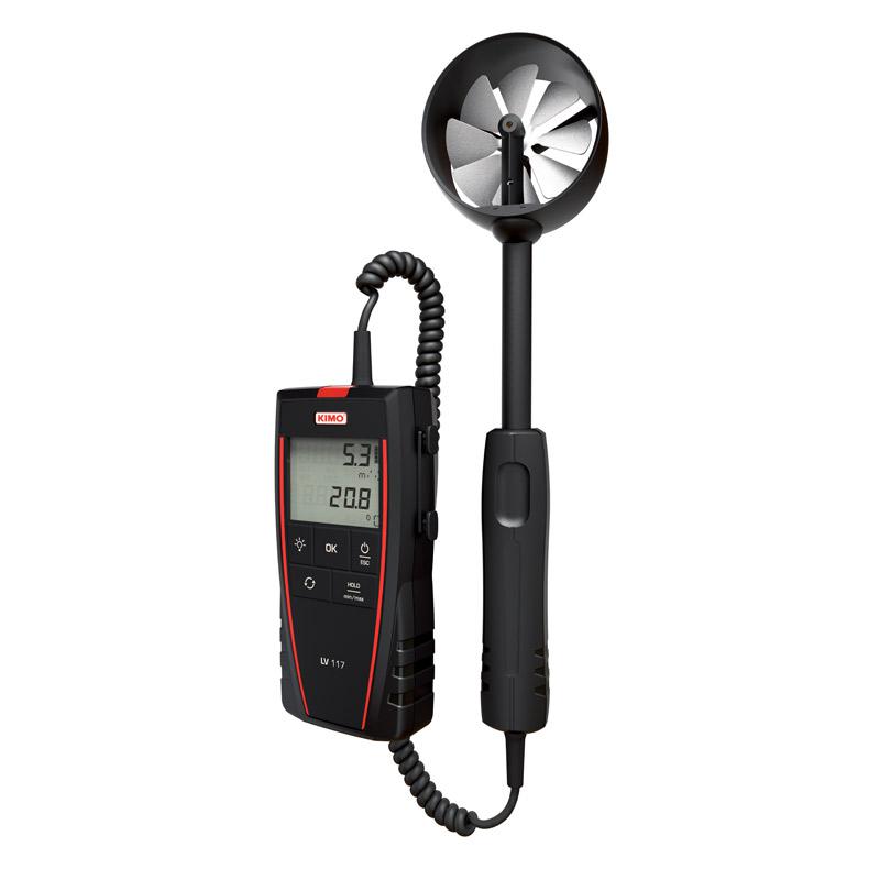 KIMO Rotary Vane Anemometer, 35m/s Max, Measures Air Flow, Air Velocity