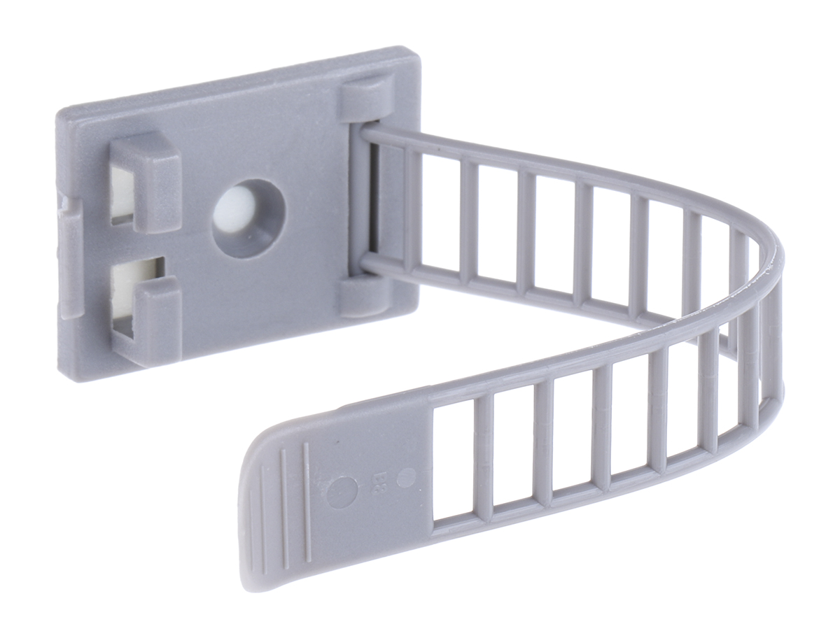 RS PRO Grey Nylon Adjustable fastener, 22mm Max. Bundle