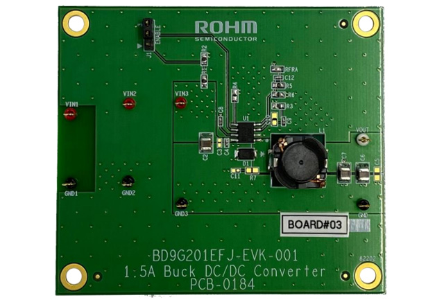 ROHM BD9G201EFJ-EVK-001 Buck Converter for BD9G201EFJ-M for 1 Channel Buck DC/DC Converter