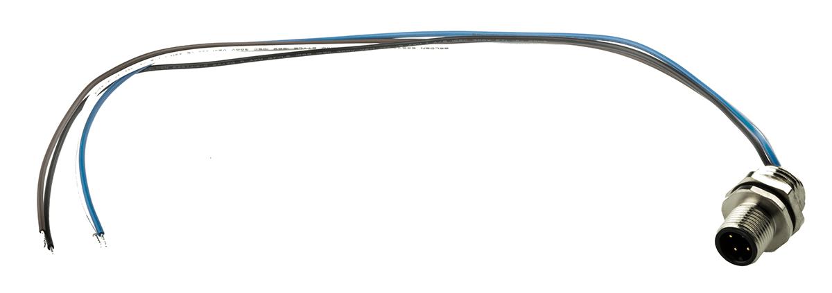 Brad from Molex Male 4 way M12 to Female 4 way Unterminated Cable Assembly, 300 mm
