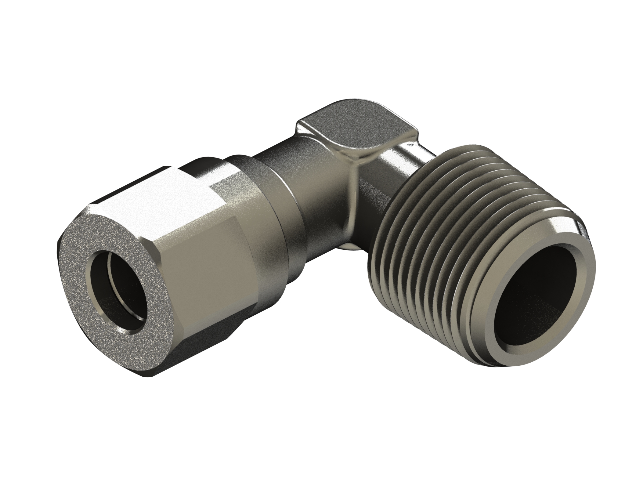 RS PRO 69280 Series Elbow Fitting, BSP 1/4 BSP Male to Push In 8 mm, Threaded-to-Tube Connection Style