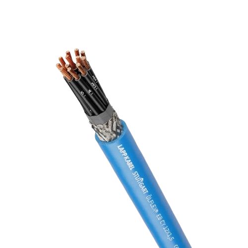Lapp ÖLFLEX EB CY Control Cable, 5 Cores, 1.5 mm² CSA 15 AWG, Screened, 50 m, Blue Polyvinyl Chloride Sheath
