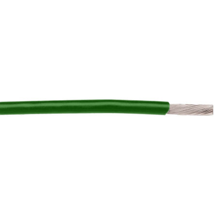 Alpha Wire Hook-up Wire TEFLON Series Green 0.2 mm² Hook Up Wire, 24 AWG, 19/0.13 mm, 30m, PTFE Insulation, 5874 GR005